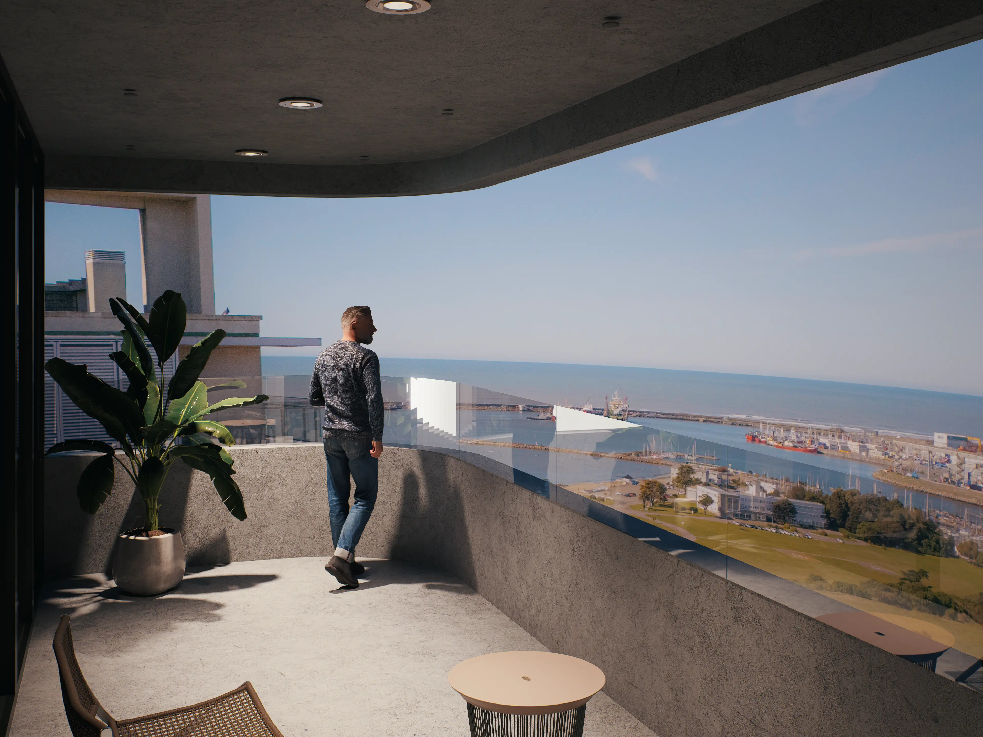 Balcón del desarrollo Domani Vista con vista al mar